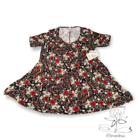 LuLaRoe Perfect T Floral Pattern Size XXS - Picture 4 of 10
